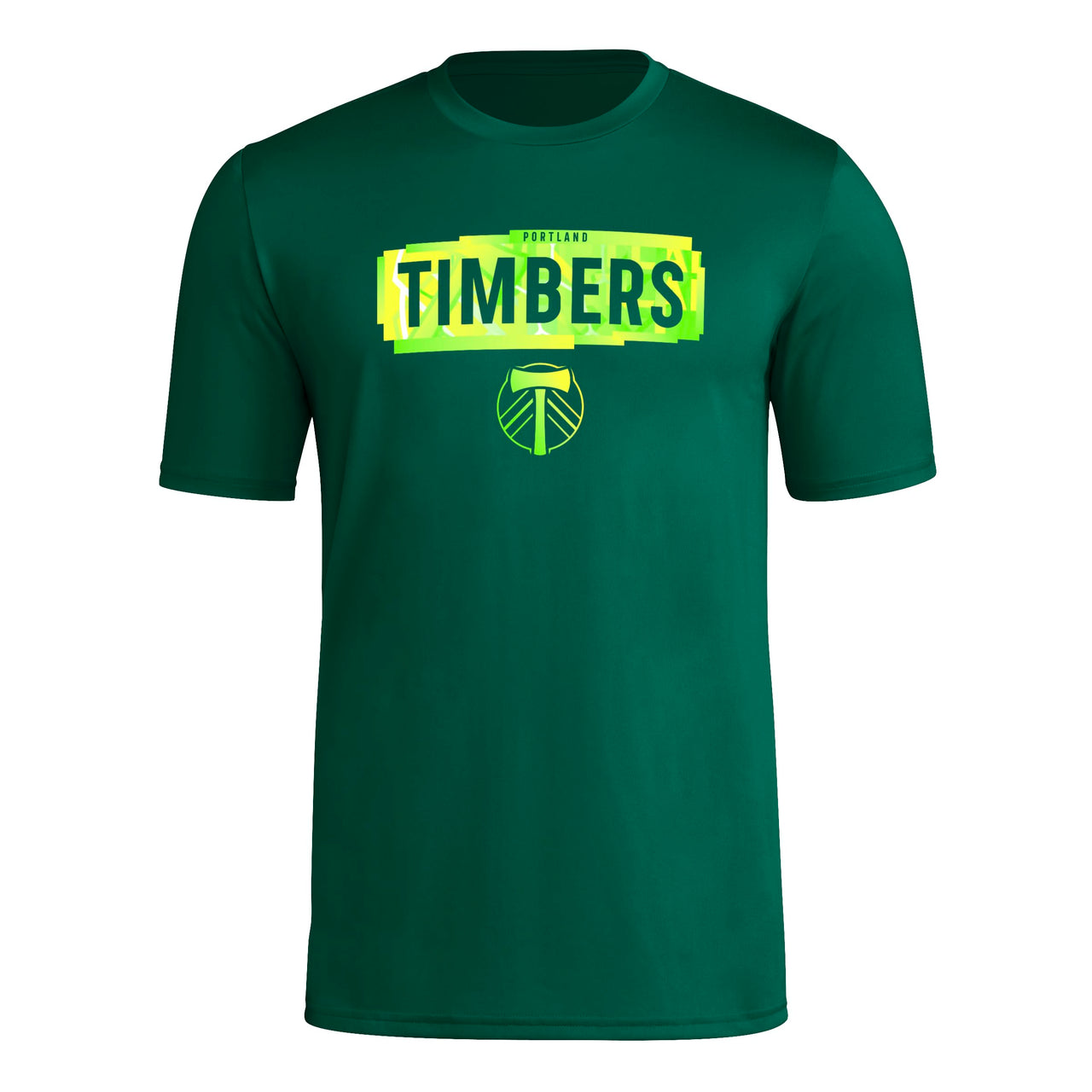 adidas Mens Short Sleeve Pre-Game T-Shirt Dark Green/Portland Timbers 3X-Large