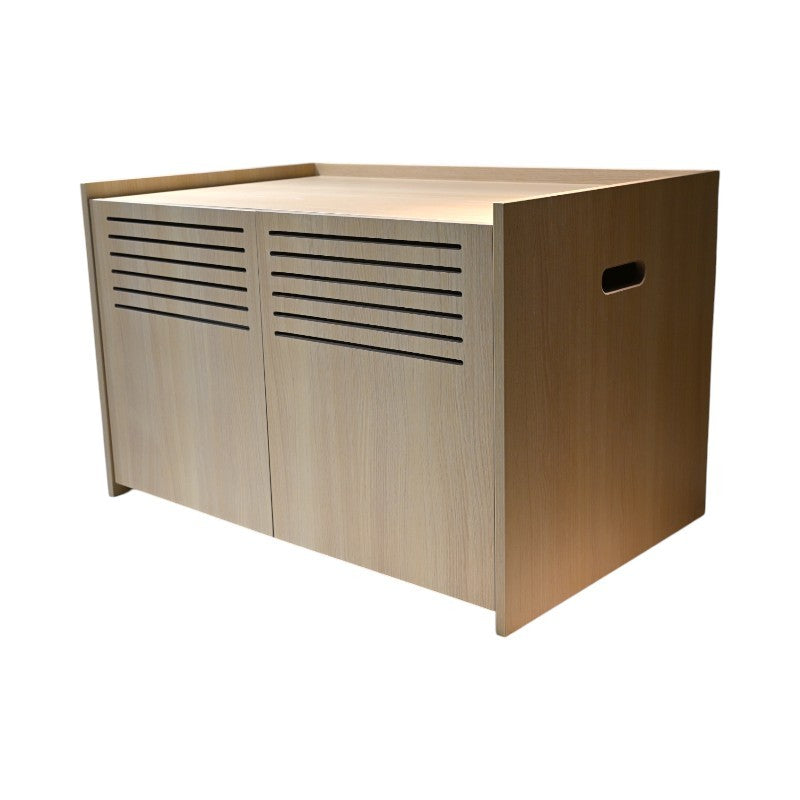 Modern Wooden Cat House with Scratching Pad , Cat Litter Box Enclosure, Spacious Hidden Cat Litter Box -33.46' x 21.06' x 21' , 45.87 lbs