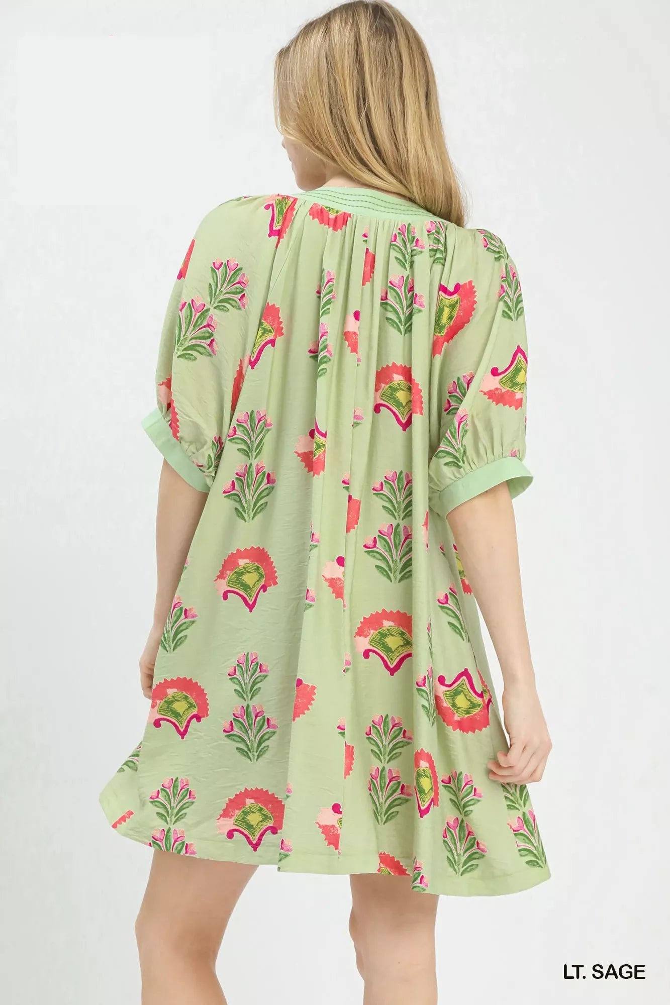 Umgee Abstract Print Mini Dress