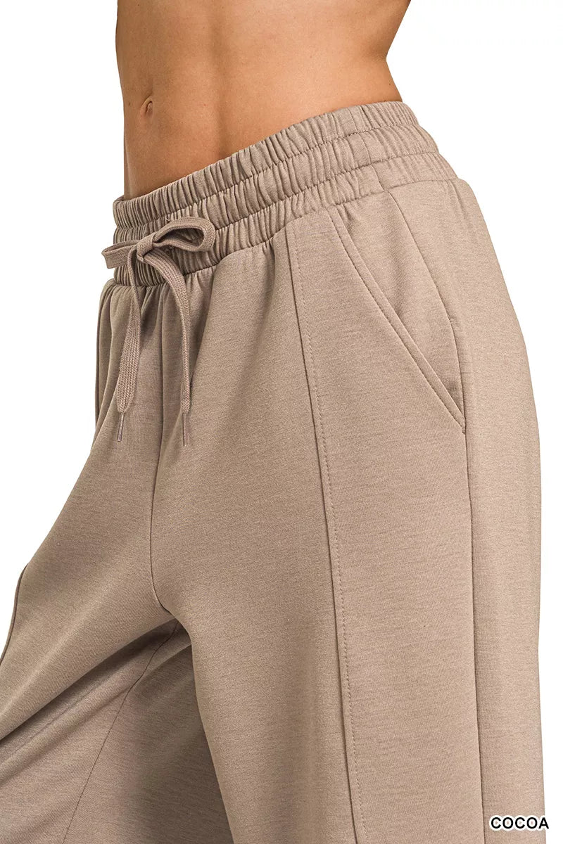 Zenana Scuba 3/4 Sleeve Pullover & Pants Set