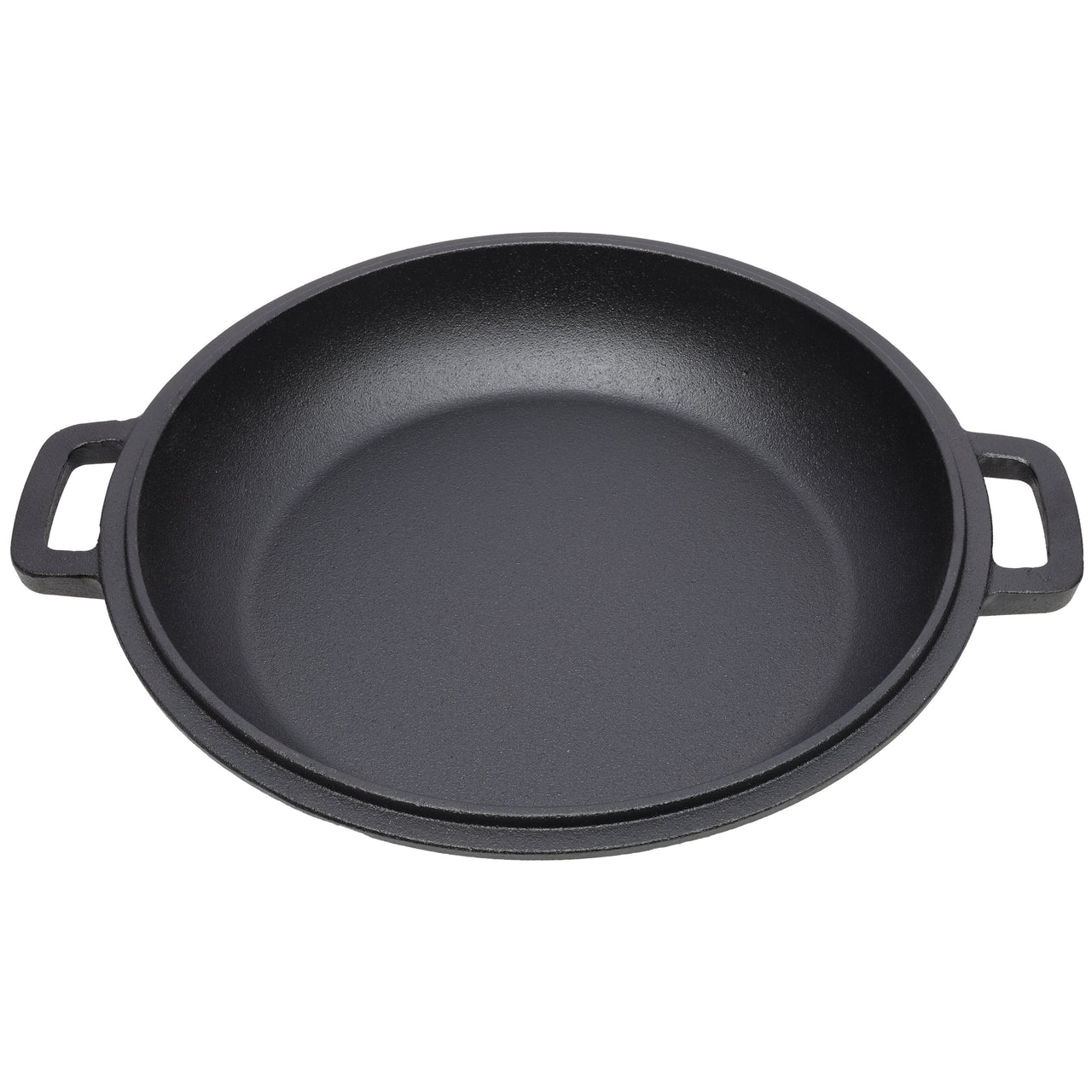 2 in 1 Pre-Seasoned Cast Iron Dutch Oven With Dual Handles, Outdoor Camping Deep Pot for Camping Fireplace Cooking BBQ Baking Campfire, 5 Quart.With 1pc Iron Pot Rack.