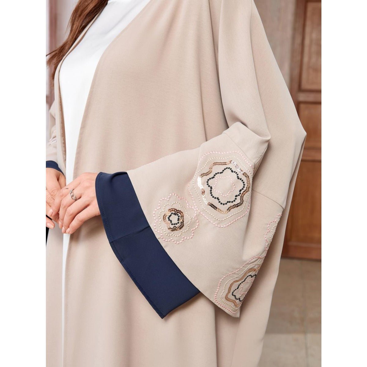 Desert Mirage Cardigan Set | Modest Muslim Luxury Batwing Sleeve Abaya (MOA182)