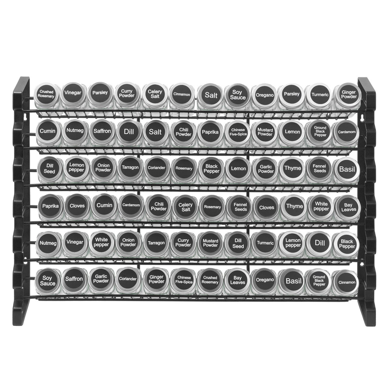 Spice Rack Organizer for Cabinet Seasoning Storage Set Wall Mounted 4 Pack