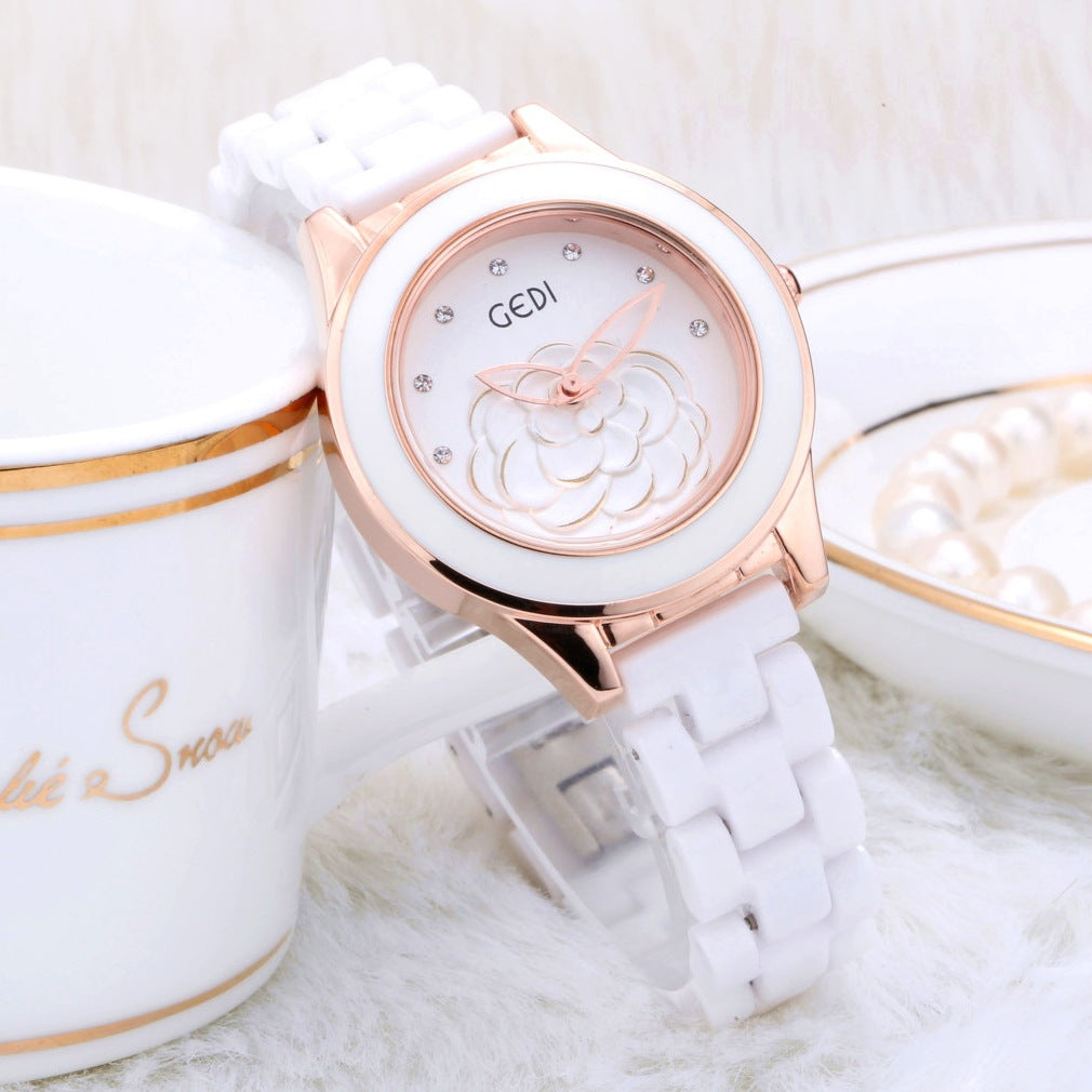 Trendy Fashion Waterproof Ladies Ceramic Watch (See size chart where applicable)