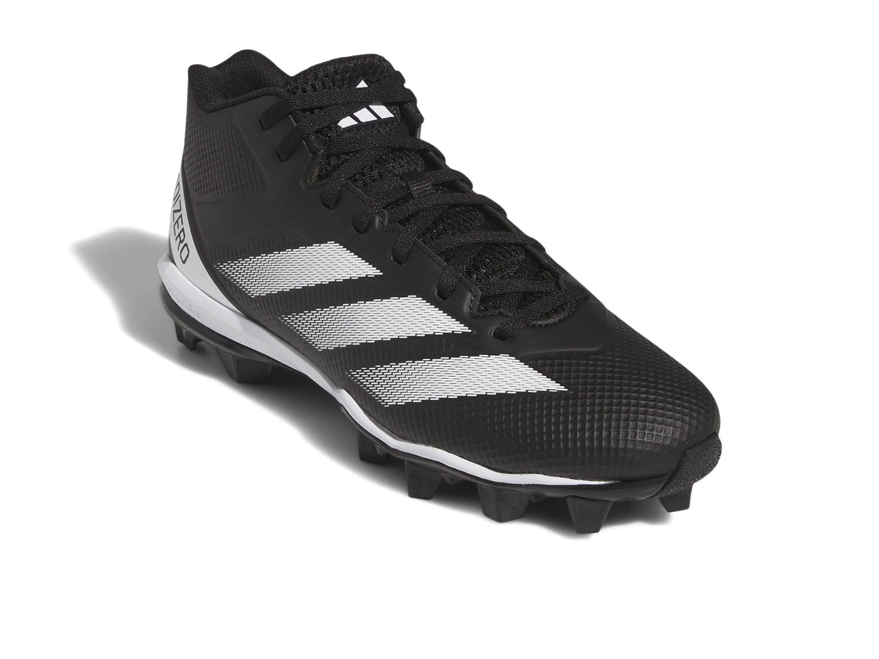adidas Mens Adizero Impact.2 Spark Molded Football Sneaker Black/White/Black 9.5