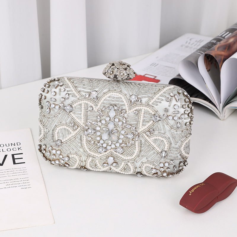 Diamond Embellished Beaded Evening Clutch Bag (MAC302)