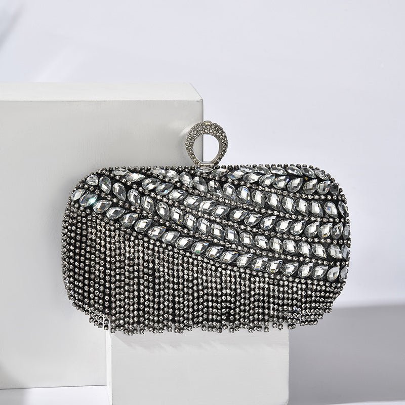 Diamond-Studded Party Clutch Versatile Layered Crystal Evening Bag (MAC283)