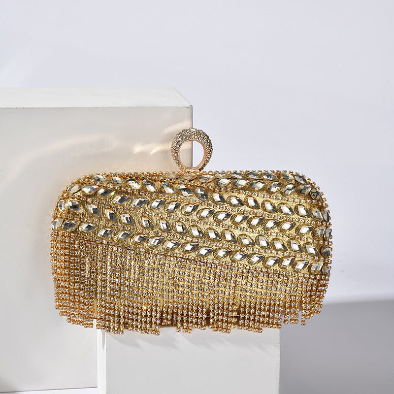 Diamond-Studded Party Clutch Versatile Layered Crystal Evening Bag (MAC283)