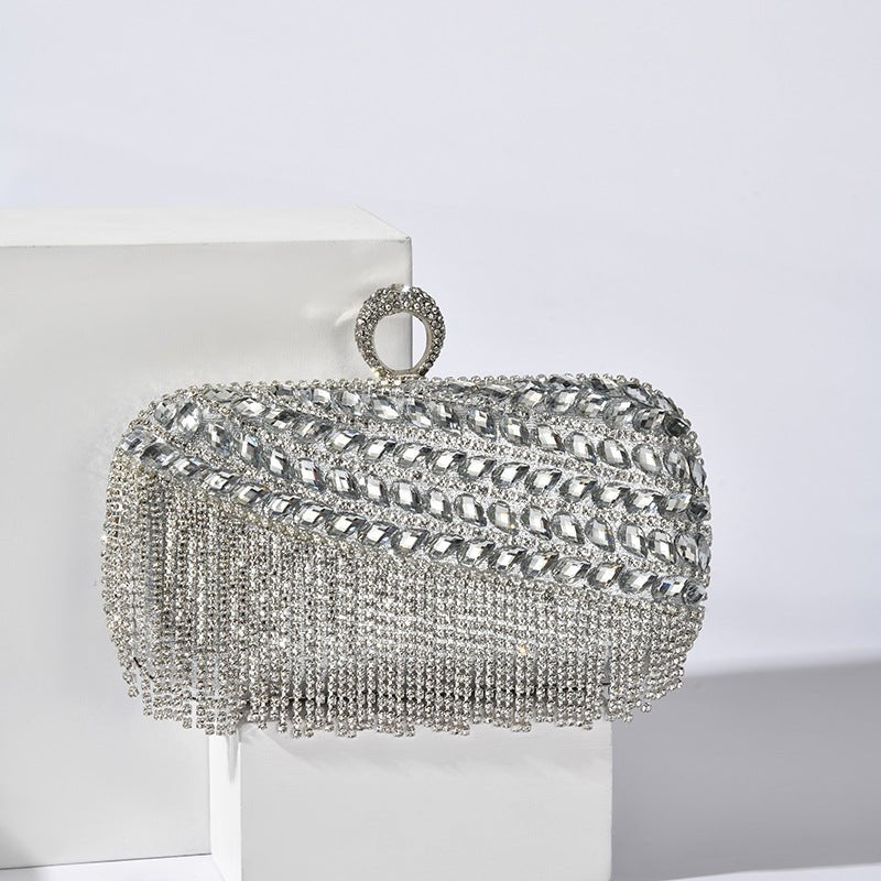 Diamond-Studded Party Clutch Versatile Layered Crystal Evening Bag (MAC283)