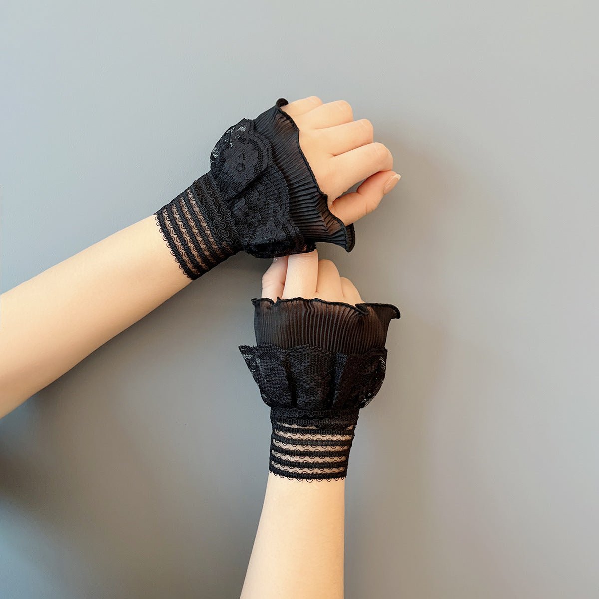 Double Layer Lace Ruffle Cuff Sleeves (MAC421)