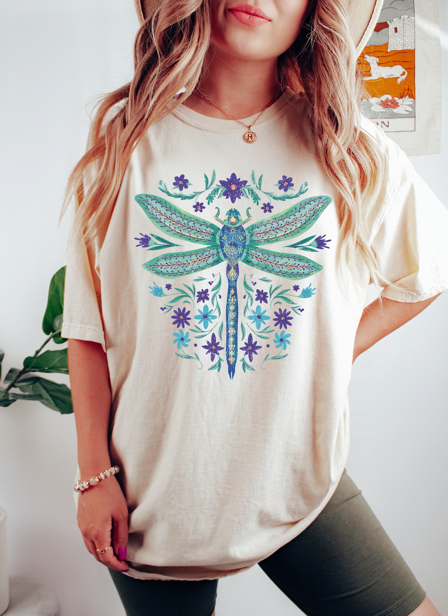 Dragonfly In Colors Comfort Colors Tee