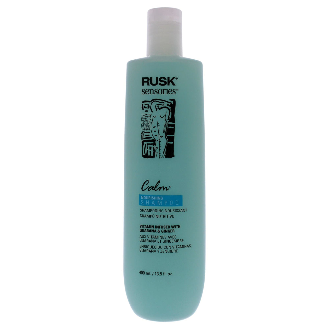 Sensories Calm Guarana and Ginger Nourishing Shampoo by Rusk for Unisex - 13.5 oz Shampoo