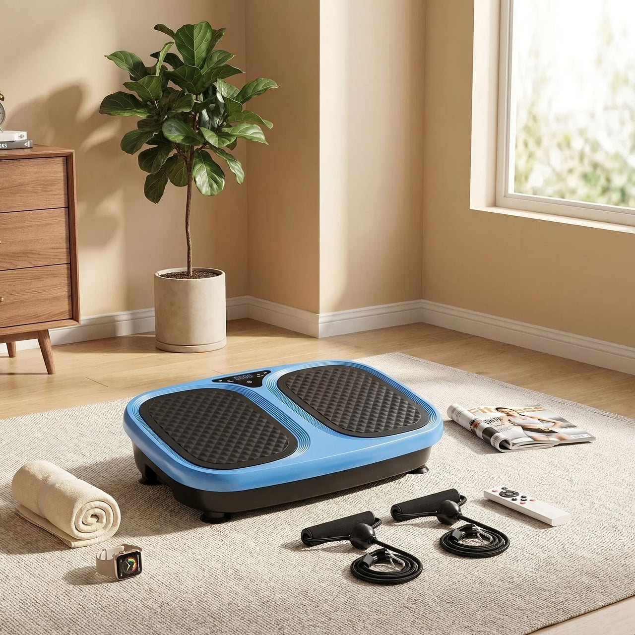 Vibration Plate Exercise Machine for Home Gym, Whole Body Workout Fitness Platform for Weight Loss, Balance Training