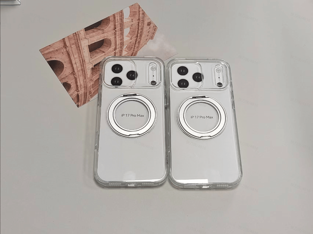 Transparent Magnetic Phone Case Compatible with iPhone 13-17 AIR, 360° Rotating Ring Holder, Anti-Yellow & Shockproof Protective Case, Works with Magnetic Accessories