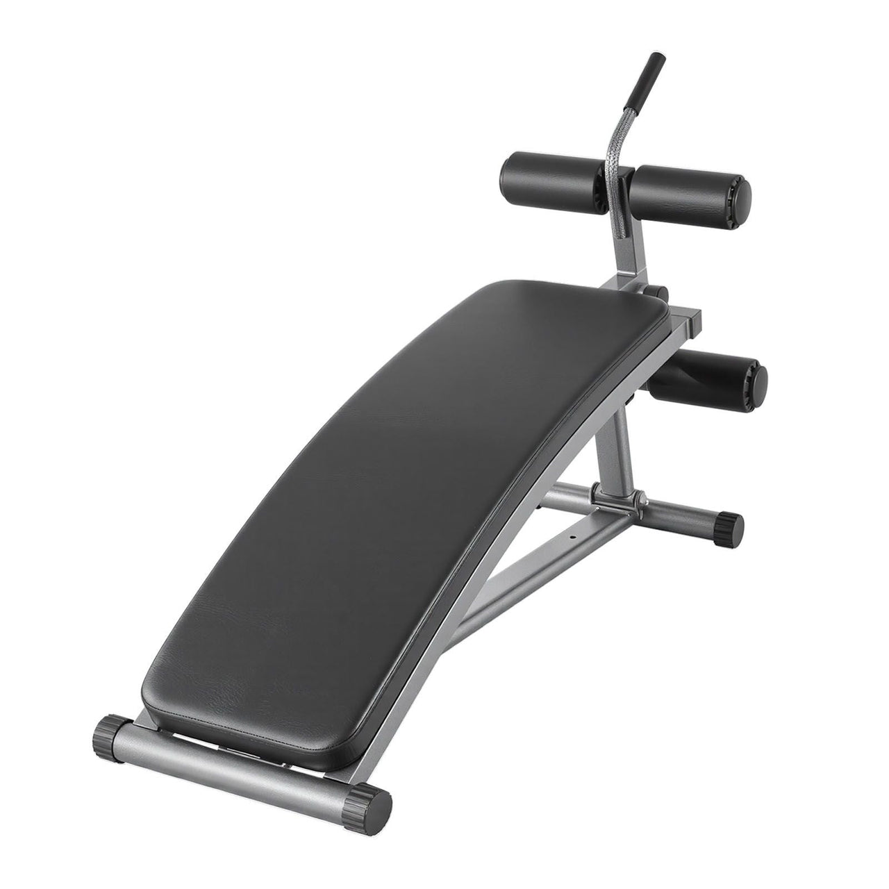 Sit Up Bench, Curved Decline Ab Bench with Reverse Crunch Handle, with 6 Adjustable Height Setting, Heavy Duty Steel, 600 Lbs Capacity for Home Gym Workouts, Strength Training, Full Body Muscles