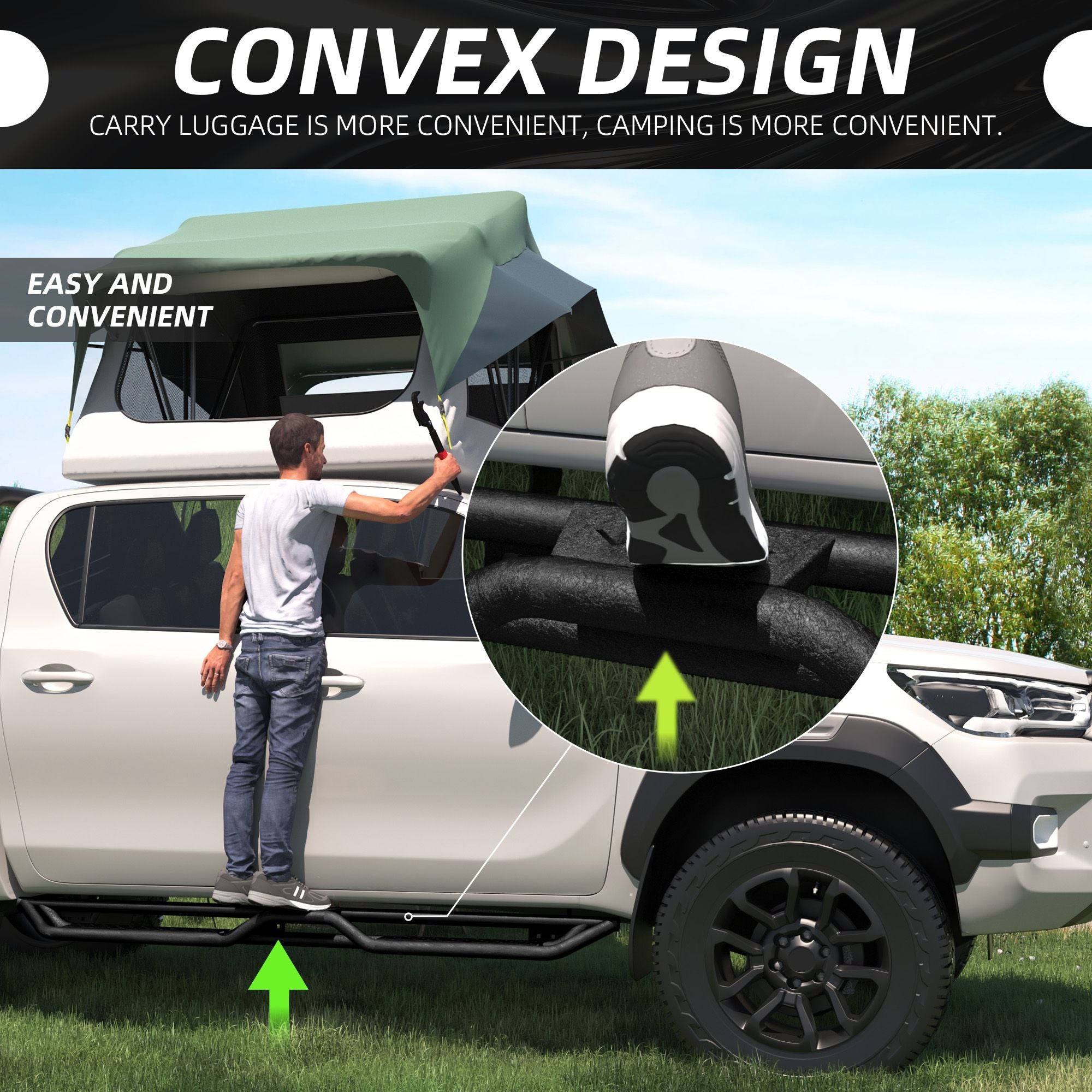 Running Boards For 05-23 Toyota Tacoma Double / Crew Cab Drop Side Steps Bar