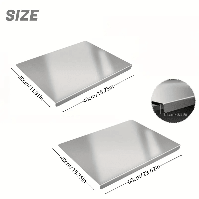 XXL 304 Stainless Steel Cutting Board  Anti-Slip & Mildew-Proof! No More Moldy Wooden Boards | Heavy-Duty & Food-Safe, Easy to Clean – Chop Meat, Knead Dough, Bake Prep All-in-One | Must-Have for Home