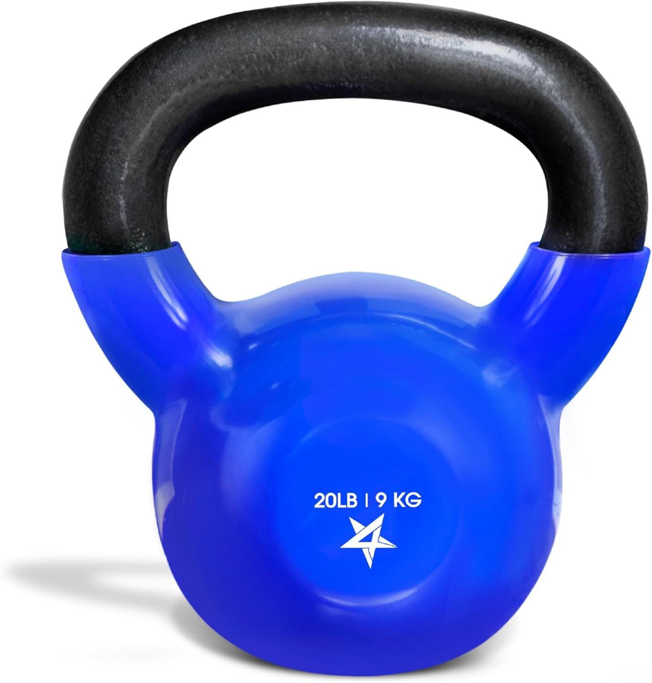Kettlebell, 5-100 LB Vinyl Coated Cast Iron Strength Training Kettlebells for Home Gym Exercises, Fitness, Full Body Workout Equipment, Push Ups, and Grip Strength