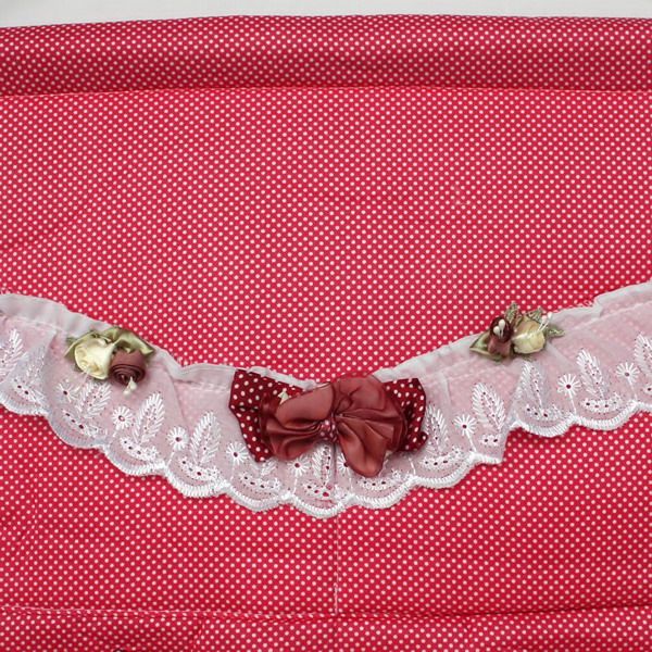 [Polka Dot & Bud Silk] Red/Wall Hanging/ Hanging Baskets / Wall Baskets / Baskets (17*18)