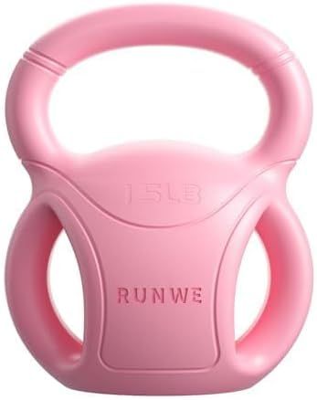 3 Handle Kettlebells Weight - Weight for Women Options 5, 10, 15 and 20 LB for Russian Twists AB Exercise, Weightlifting and Core Fitness Exercise Home Gym [Single in Sold]