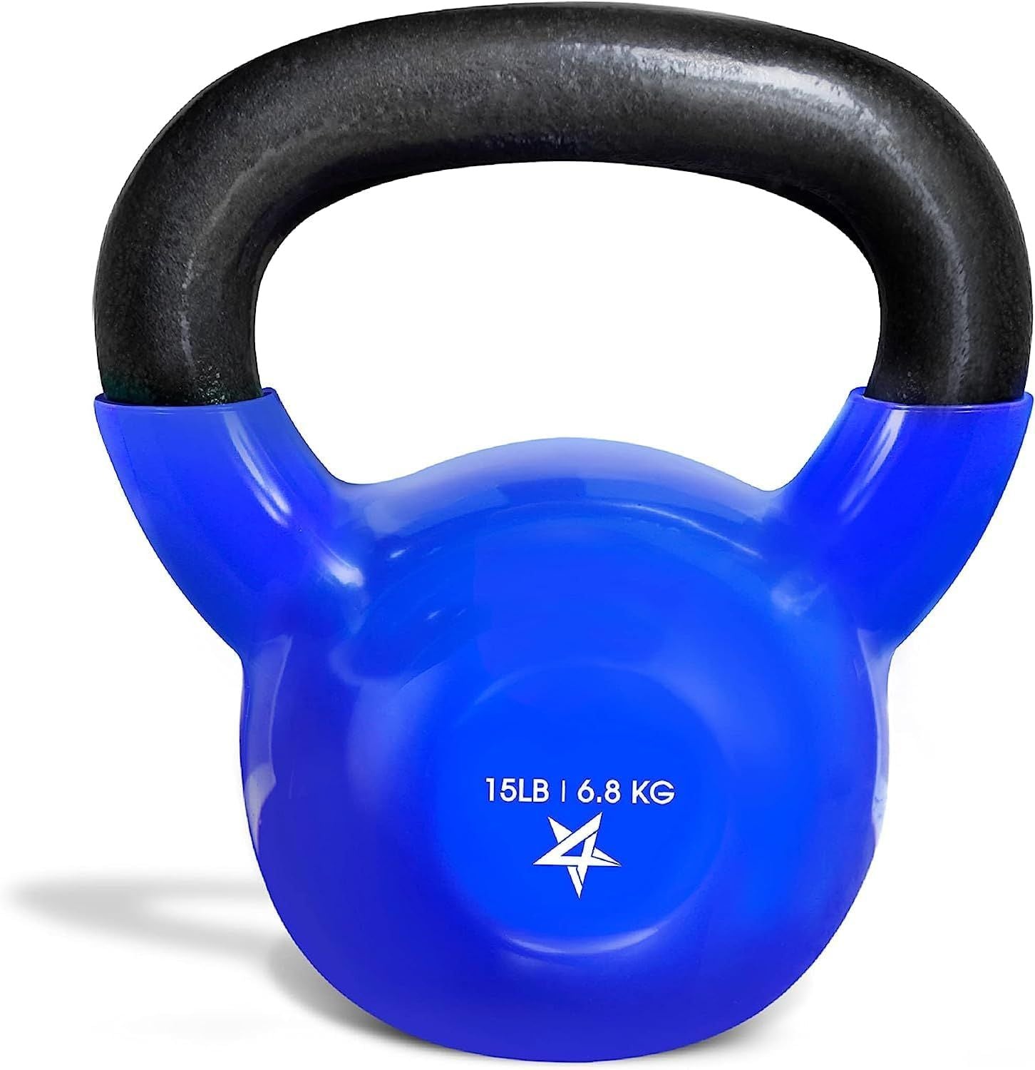Kettlebell, 5-100 LB Vinyl Coated Cast Iron Strength Training Kettlebells for Home Gym Exercises, Fitness, Full Body Workout Equipment, Push Ups, and Grip Strength