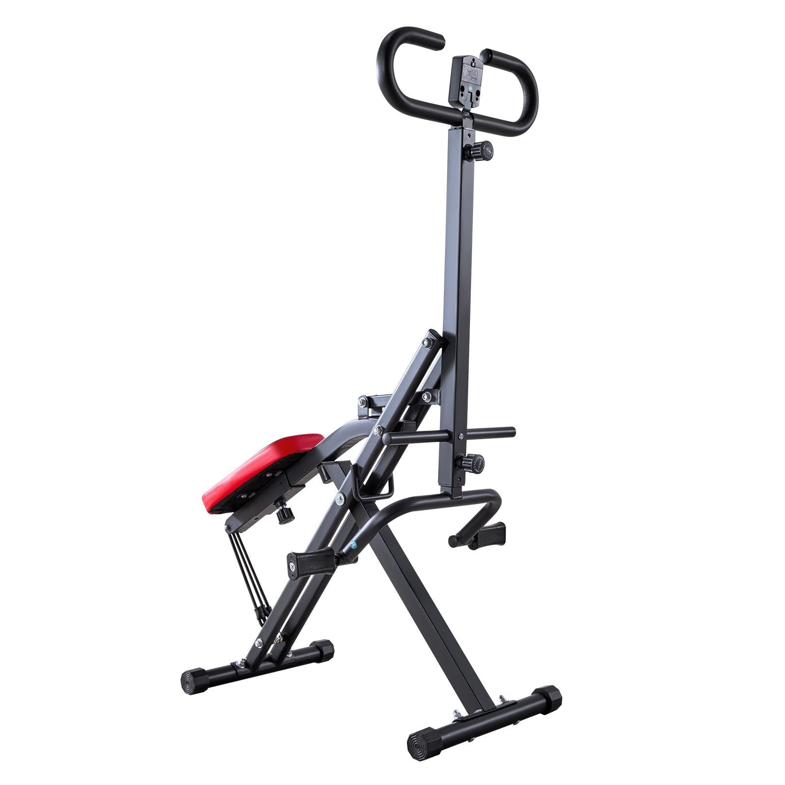 Squat Machine, Deep Squat Rowing Machine for Home, Easy Setup & Foldable Exercise Equipment, Glute Trainer Machine with 3 High-Strength Resistance Bands, Glutes & Leg Home Workout Machine, Black