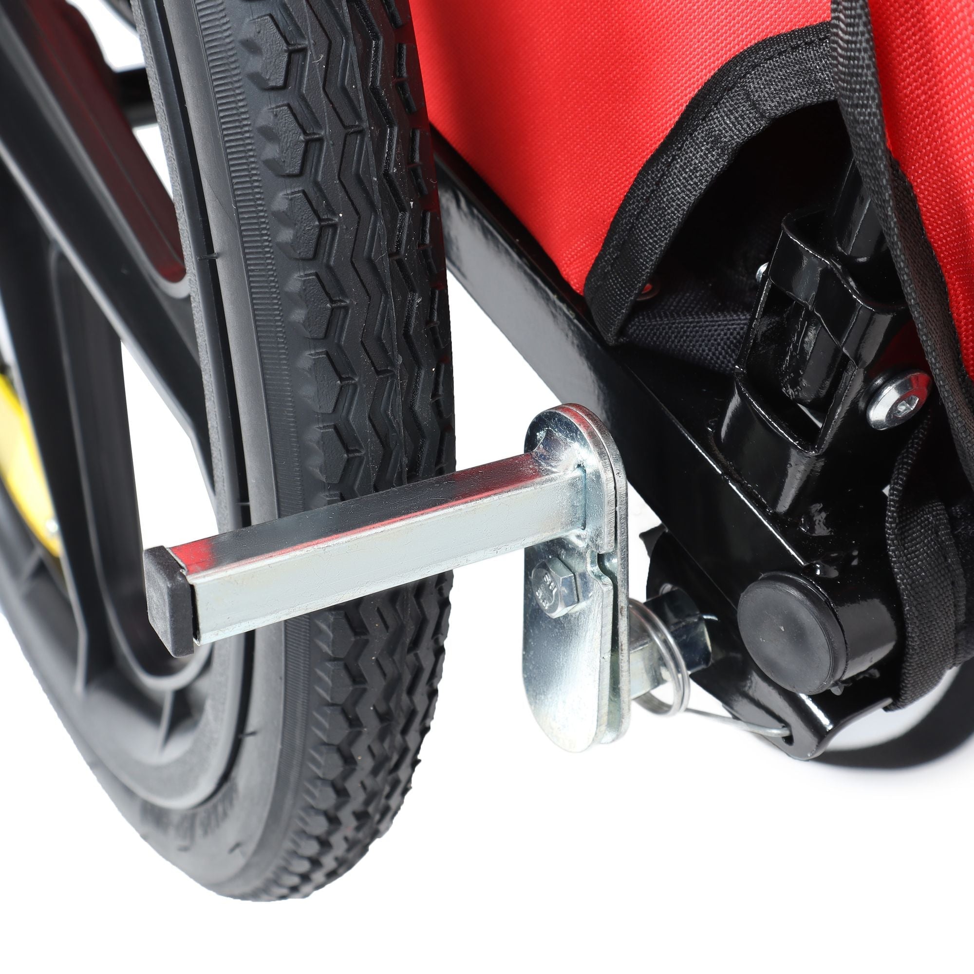 2-in-1 Double 2 Seat with 5-point safety harnesses Bicycle Bike Trailer Jogger Stroller for Kids Children Foldable Collapsible w/Pivot Front Wheel, Storage Bag