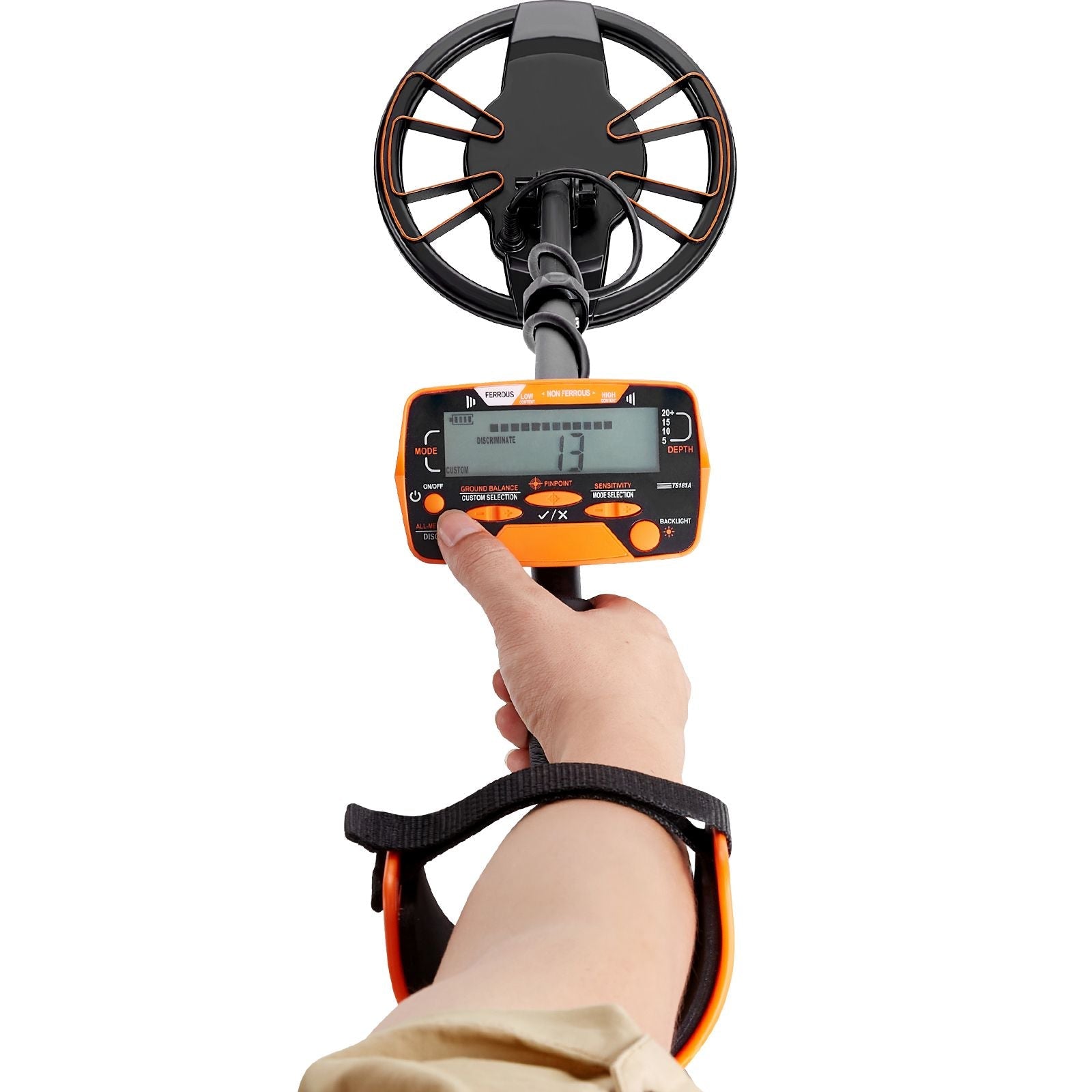 Metal Detector for Adults & Kids, 10 Inch Waterproof Search Coil with LCD Display 7 Modes, Adjustable 41''-52'' Aluminum Stem, DSP Chip Higher Accuracy Gold Detector 10'' Detection Depth