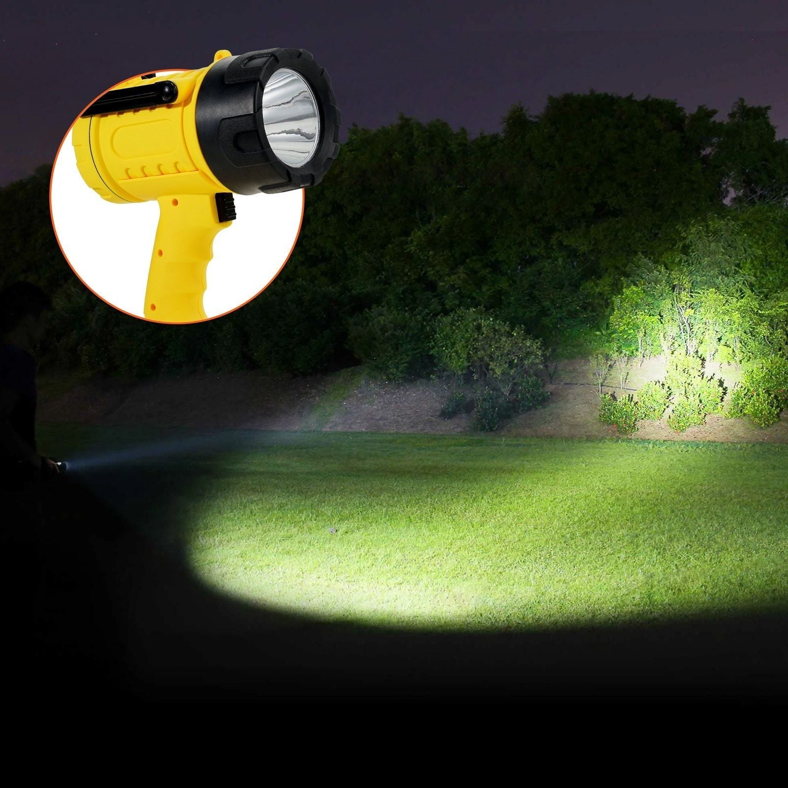 USB Super Bright Rechargeable Spotlight Flashlight 1000, 000LM Searchlight