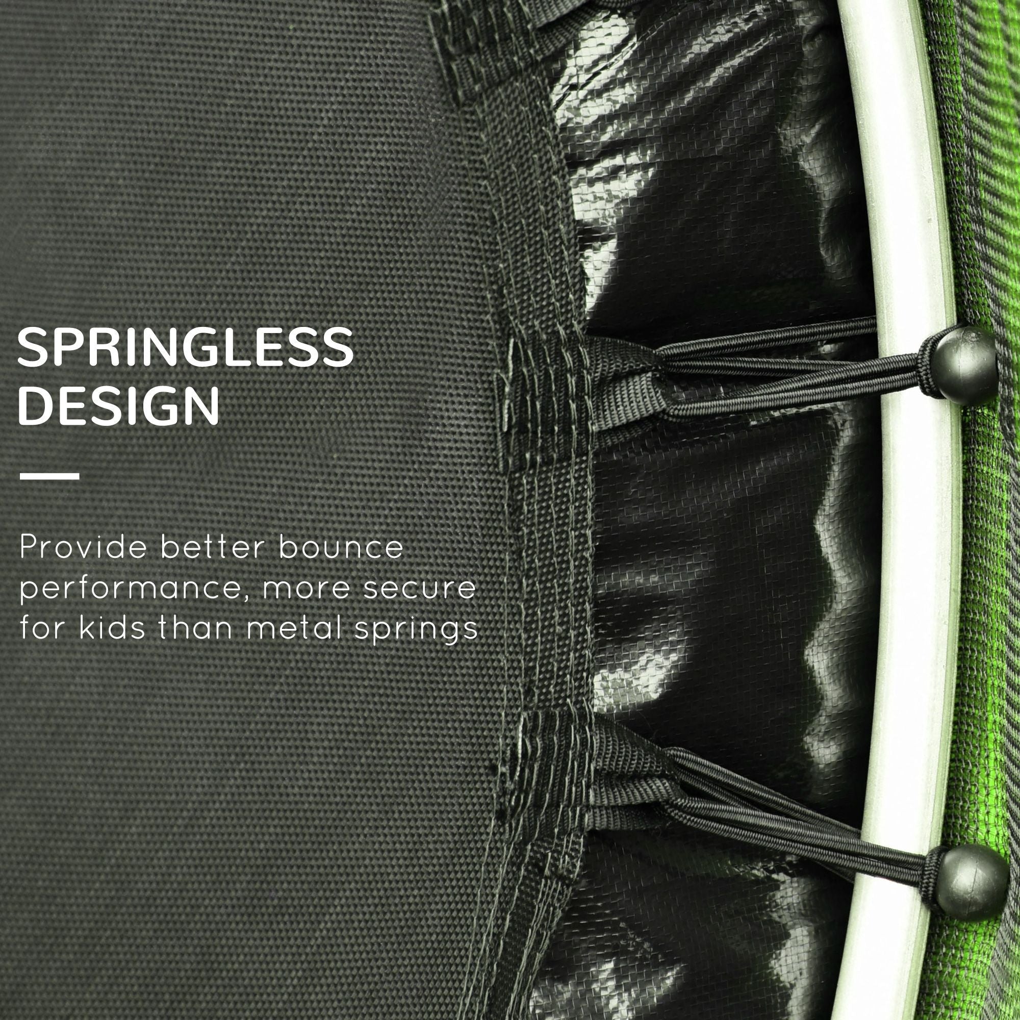4.5FT Green Kids Trampoline with Safety Enclosure Net, Springless Design, for Ages 3 to 6