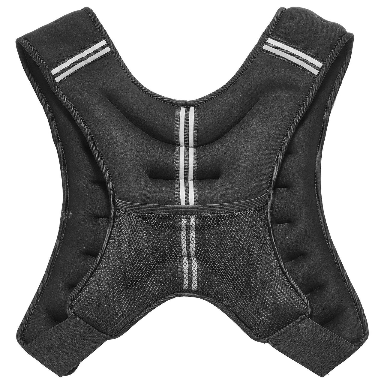 Weighted Vest, 16 lbs Weight Vest with Reflective Stripe, Adjustable Buckle Body Weight Vest for Men Women, Workout Equipment for Strength Training, Running, Jogging, Fitness, and Weight Loss