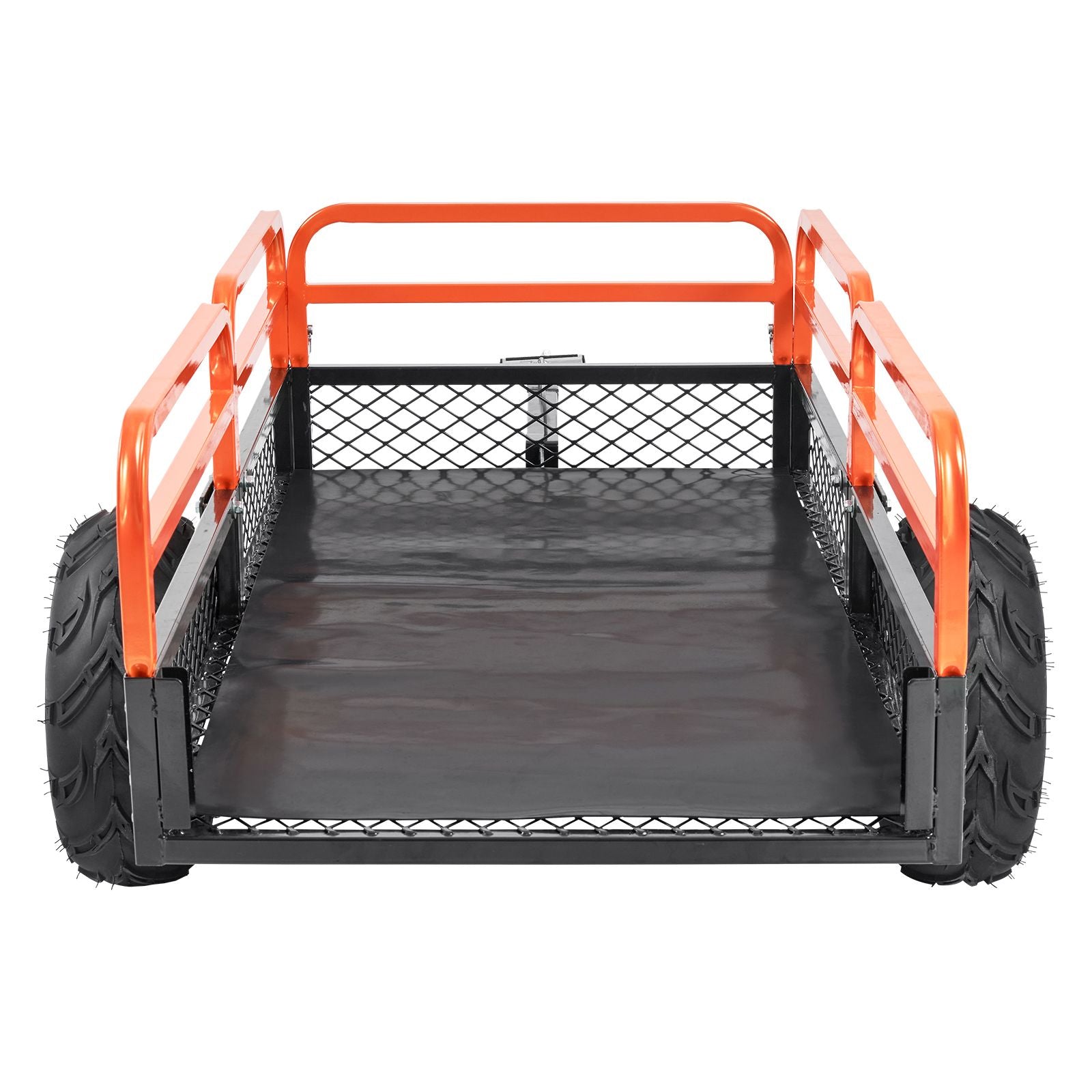 Heavy Duty Steel ATV Dump Trailer, 1500-Pound Load Capacity 15 Cubic Feet, Tow Behind Dump Cart Garden Trailer, with Removable Sides and 2 Tires, for Mowers, Tractors, ATV, UTV