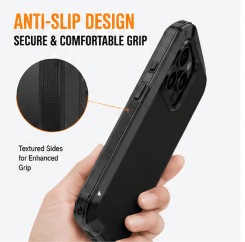 Rugged Shockproof Phone Case for iPhone 11/12/13/14/15/16 Plus - Military Grade 10FT Drop Protection Heavy Duty Full-Body Protective Cover with Raised Screen & Camera Edges, Anti-Slip Grip