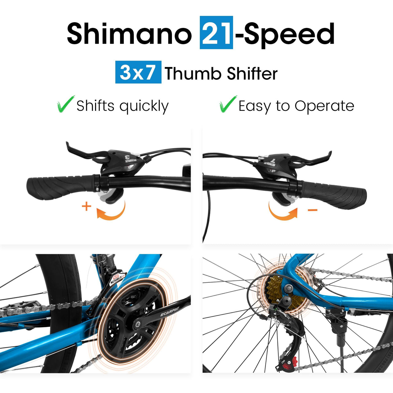 A28250 700C Road Hybrid Bike for Adult , 21-Speed Road Bike Road Bicycle Carbon Steel Frame/Dual-Disc Brakes/Multiple Colors