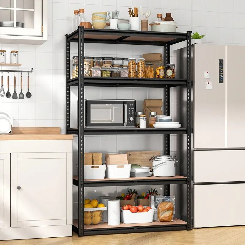 5-Tier Metal Garage Shelving Unit, Adjustable Storage Rack 35.5