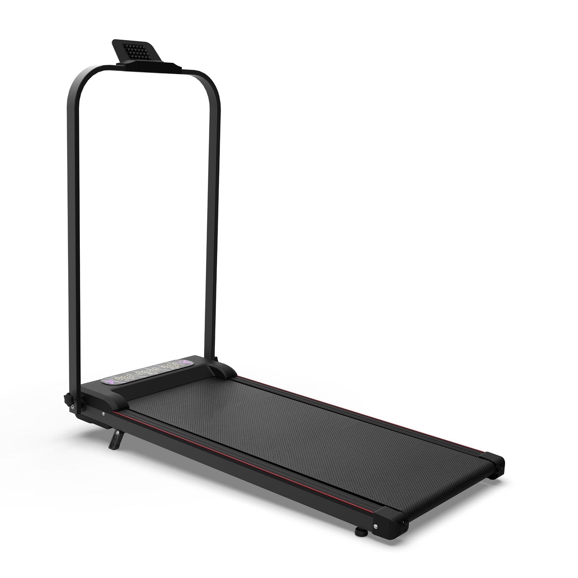 Foldable Treadmill with Handle Bar & Incline, 2 in 1 Upgrade Portable Under Desk Walking Pad and Vibration Pad with Remote Control for Home Office Small Spaces