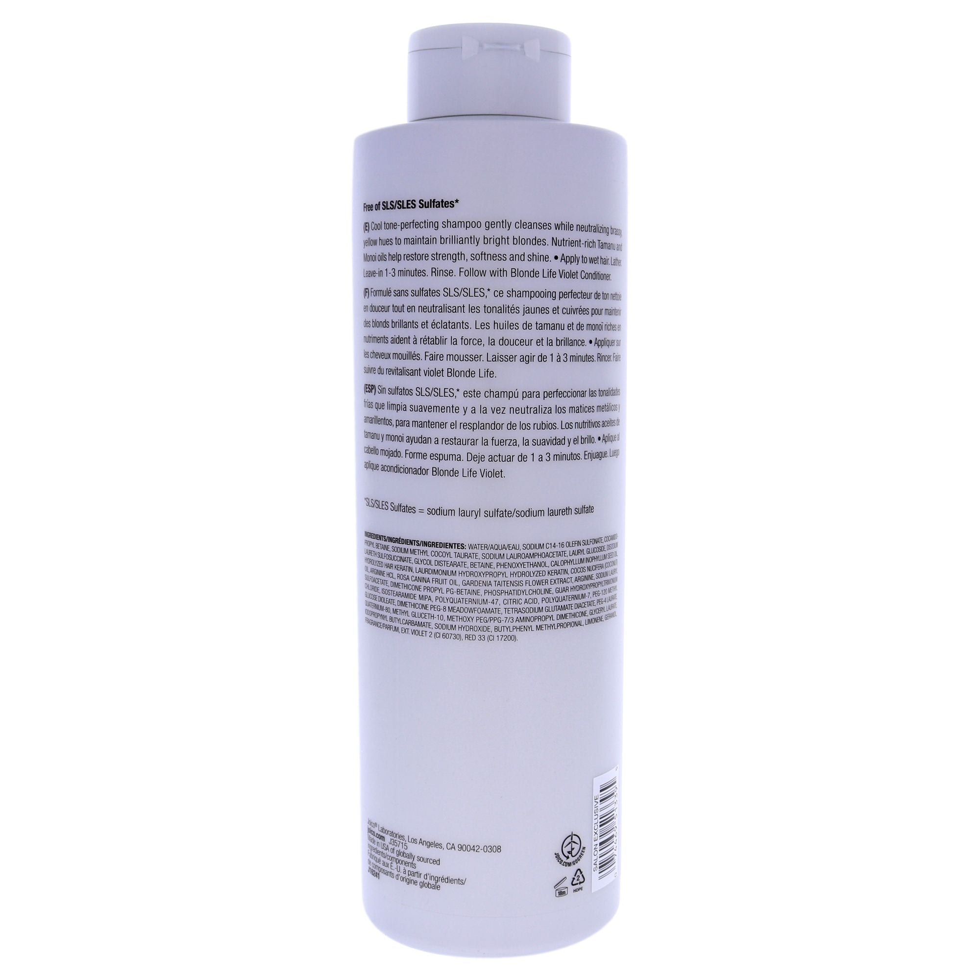 Blonde Life Violet Shampoo by Joico for Unisex - 33.8 oz Shampoo