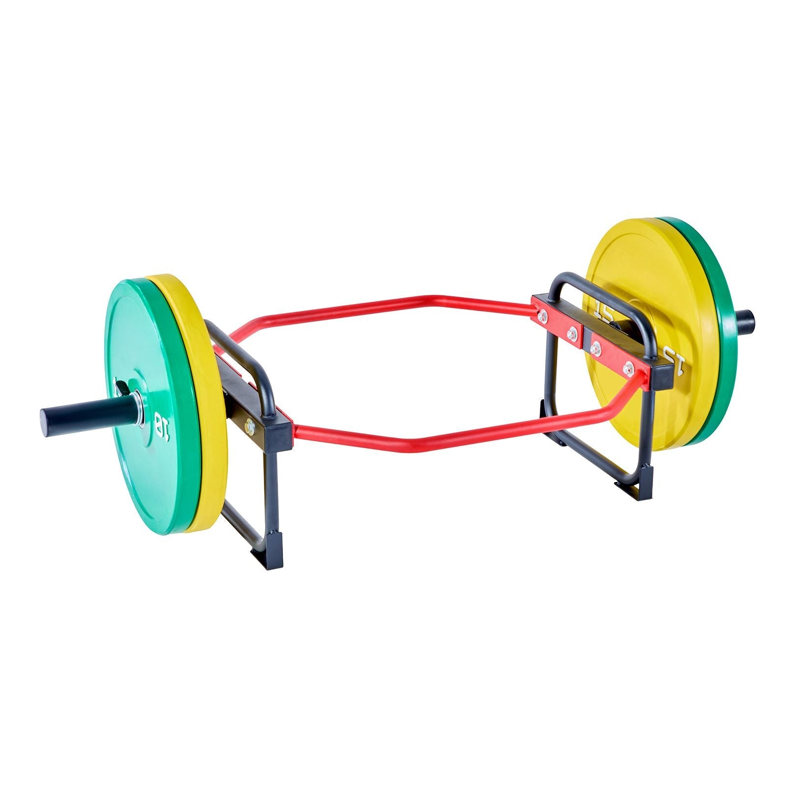 Trap Bar Hex Bar, 2-Inch Hex Barbell, 500 LBS Capacity Shrug Bars, Weightlifting and Strength Training Equipment, Home Gym for Squats, Deadlifts, Shoulder Presses, Red