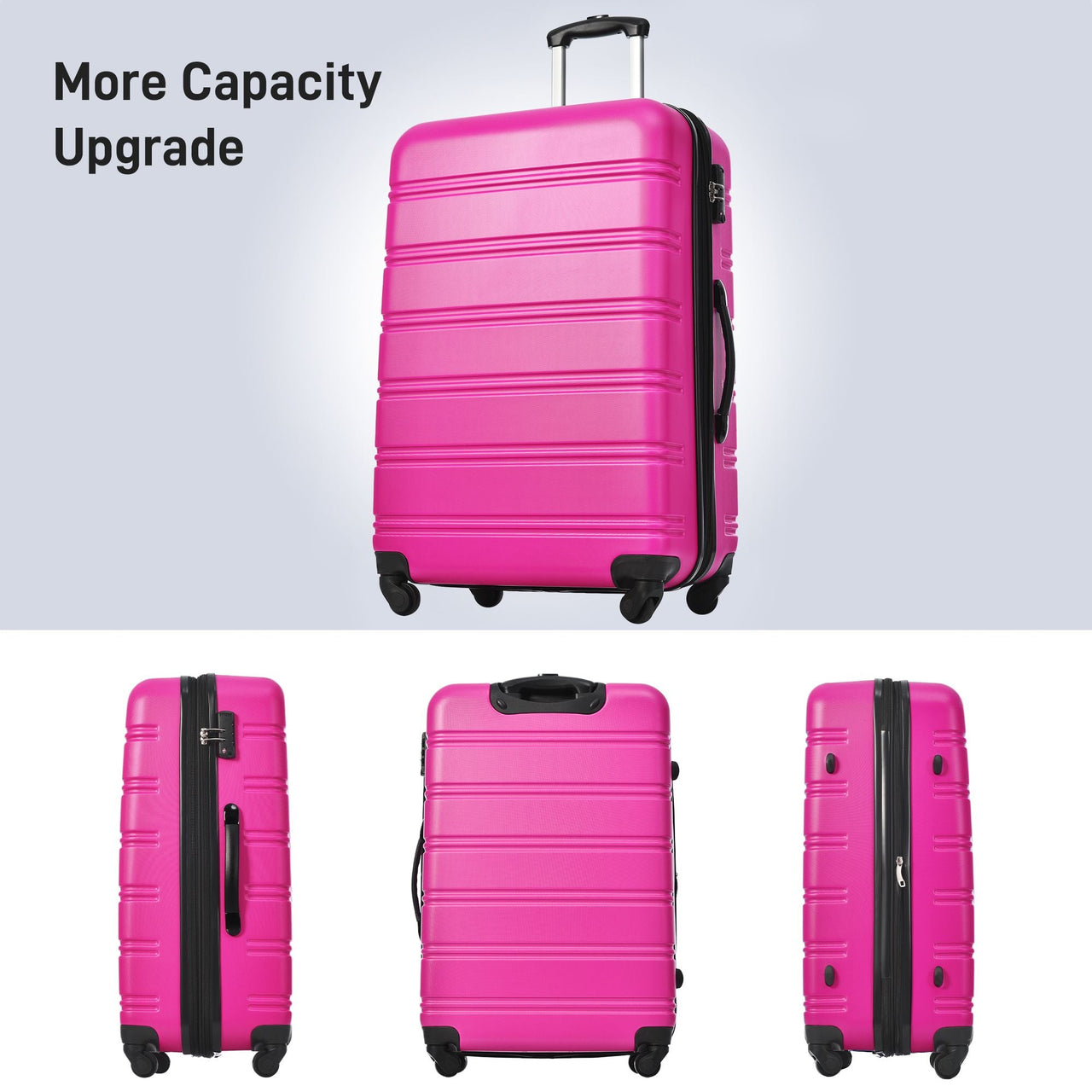 3 Piece Luggage Set Hardside Spinner Suitcase with TSA Lock 20