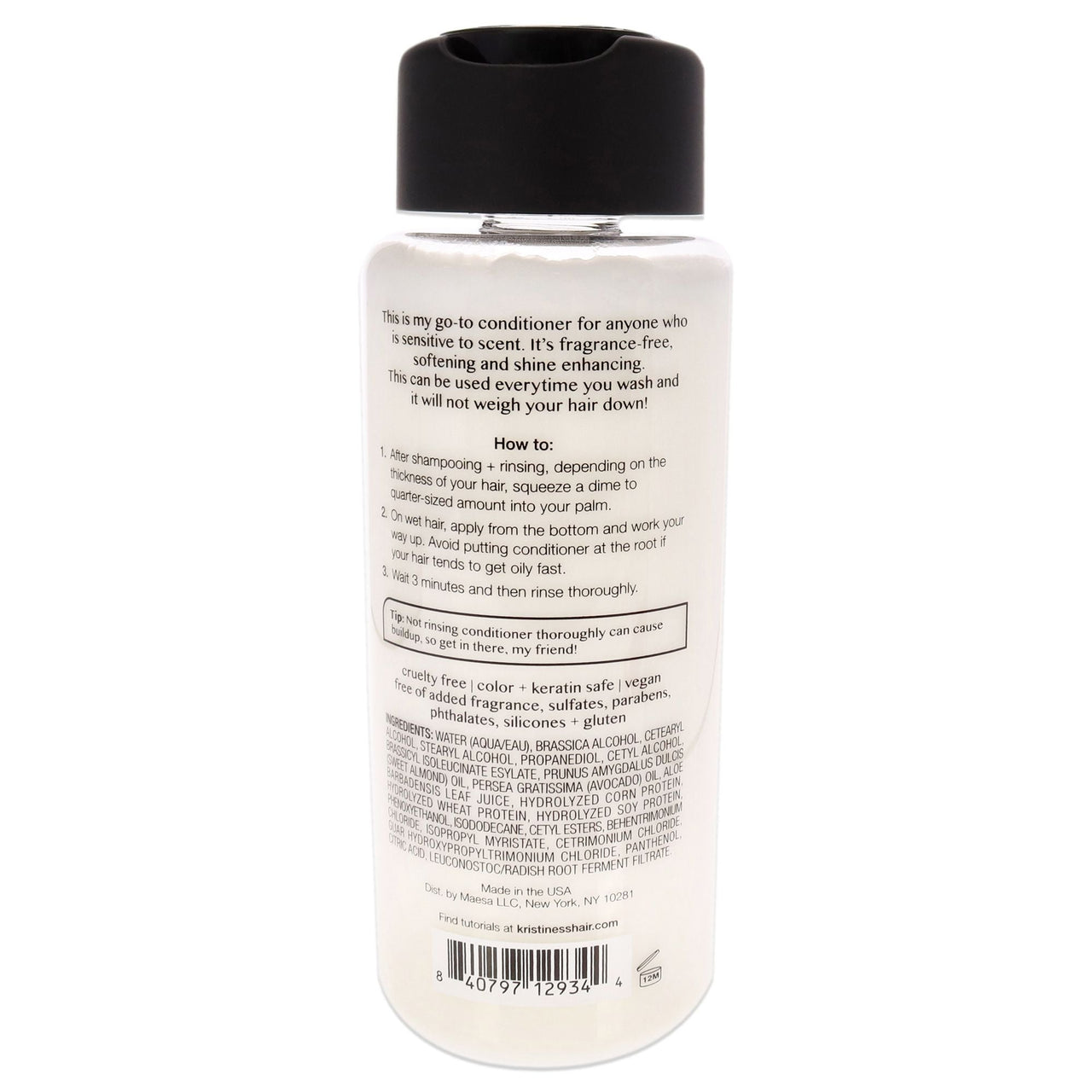 Fragrance Free Shine Enhancing Conditioner by Kristin Ess for Unisex - 10 oz Conditioner
