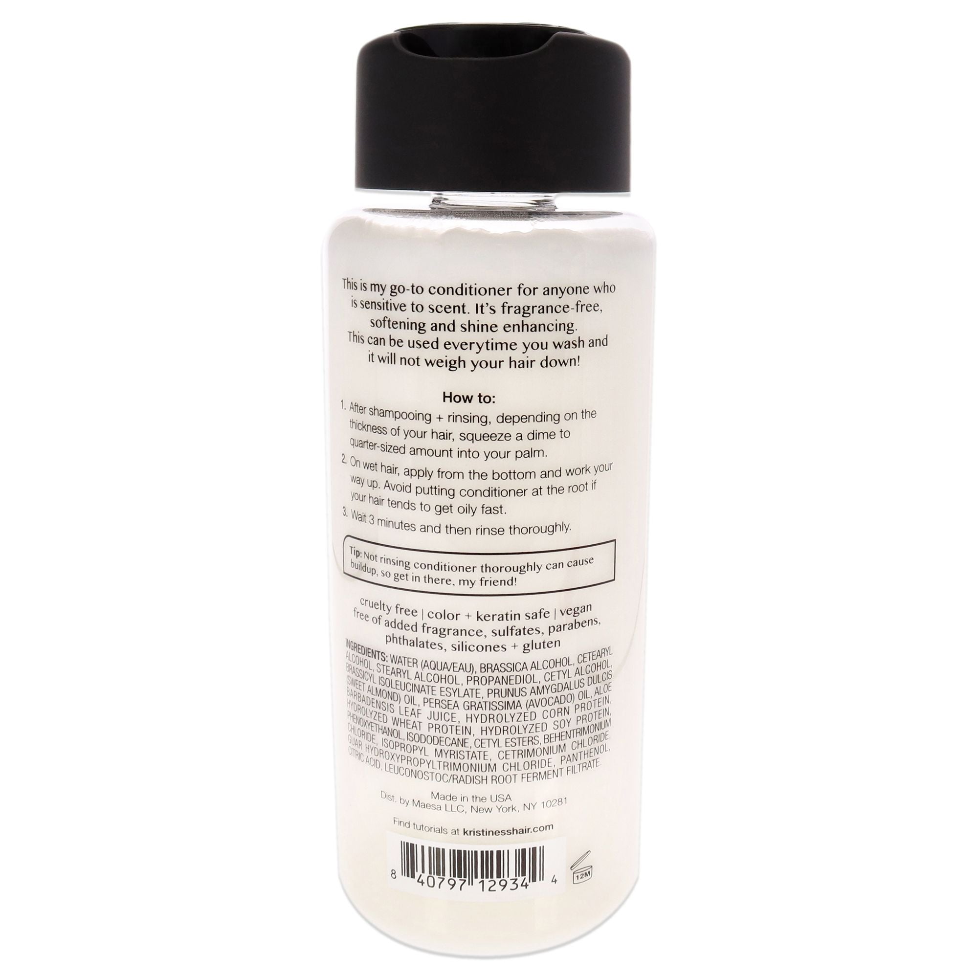 Fragrance Free Shine Enhancing Conditioner by Kristin Ess for Unisex - 10 oz Conditioner
