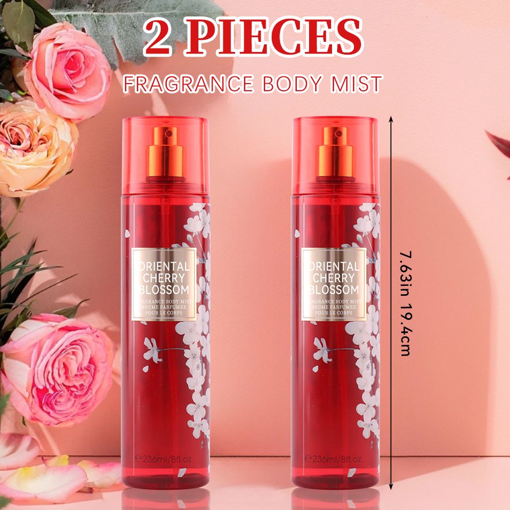 8 Fl.Oz/ Hair And Body Mist for Women, Floral Scented Spray, Refreshing Body Mist, Enduring Fragrance, Ideal for Everyday Use, Dates, Celebrations, And Gifting
