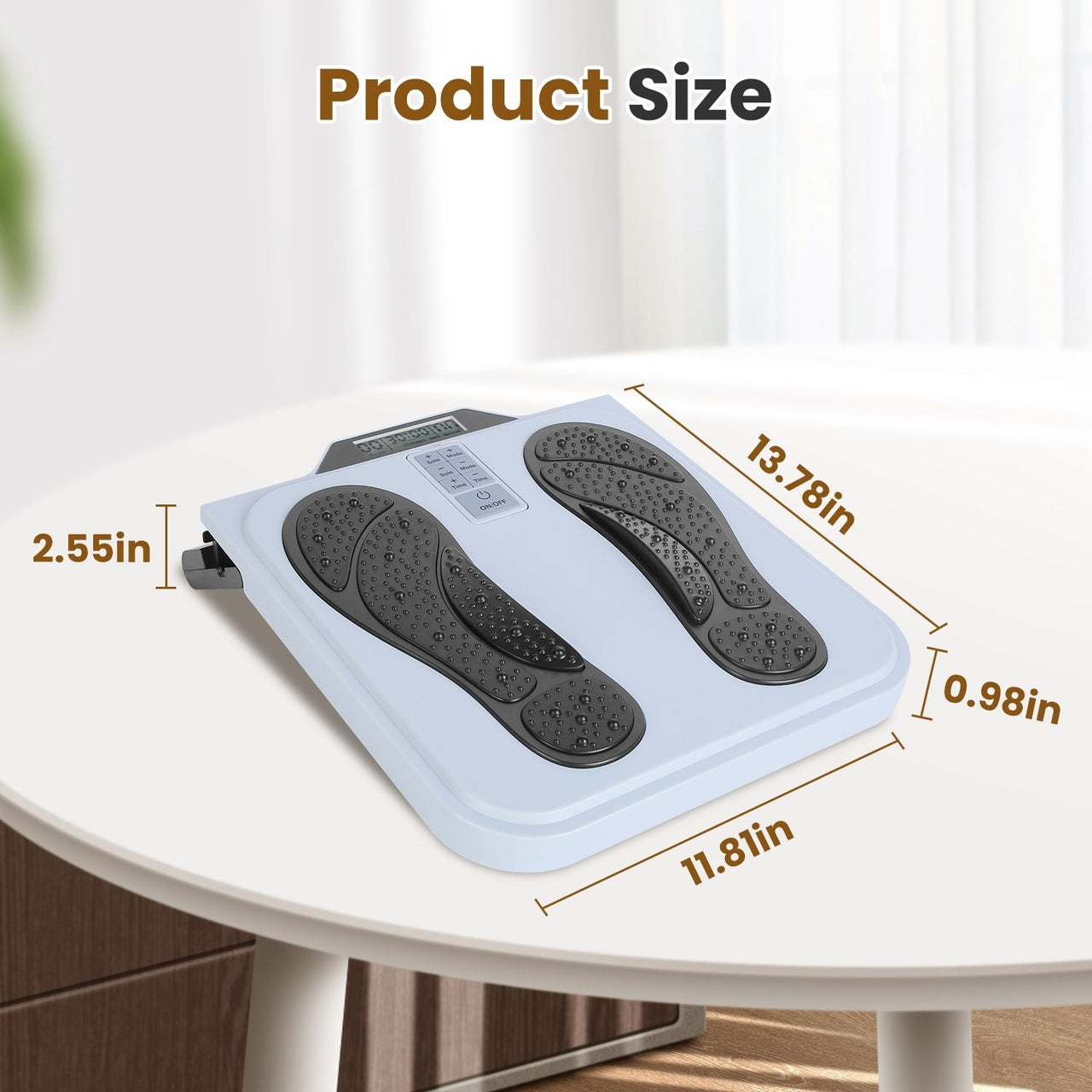 1Pc Rechargeable EMS Foot Massager for Neuropathy TENS Stimulator With 10Modes 50Intensities Remote Control For Muscle Relaxation Cramps Circulation Gift For Dad Mom