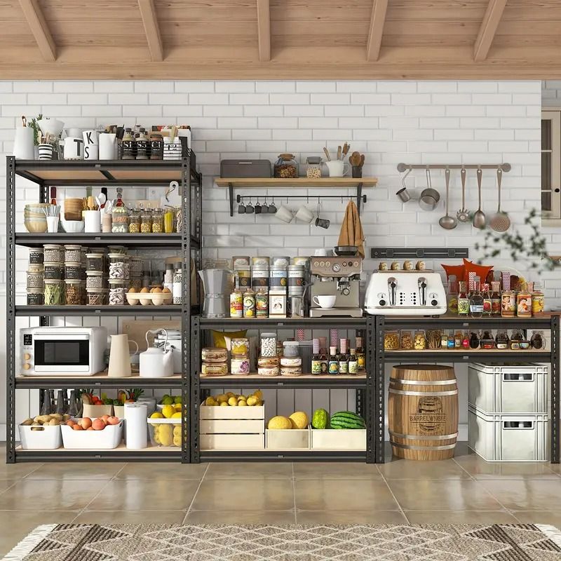 5-Tier Metal Garage Shelving Unit, Adjustable Storage Rack 35.5