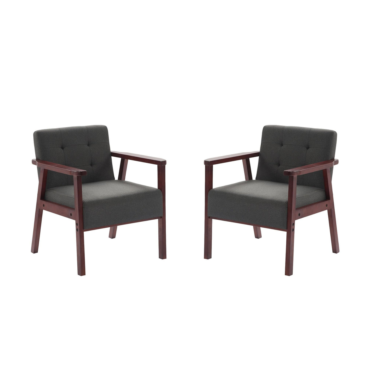 Wood Frame Accent Armchair