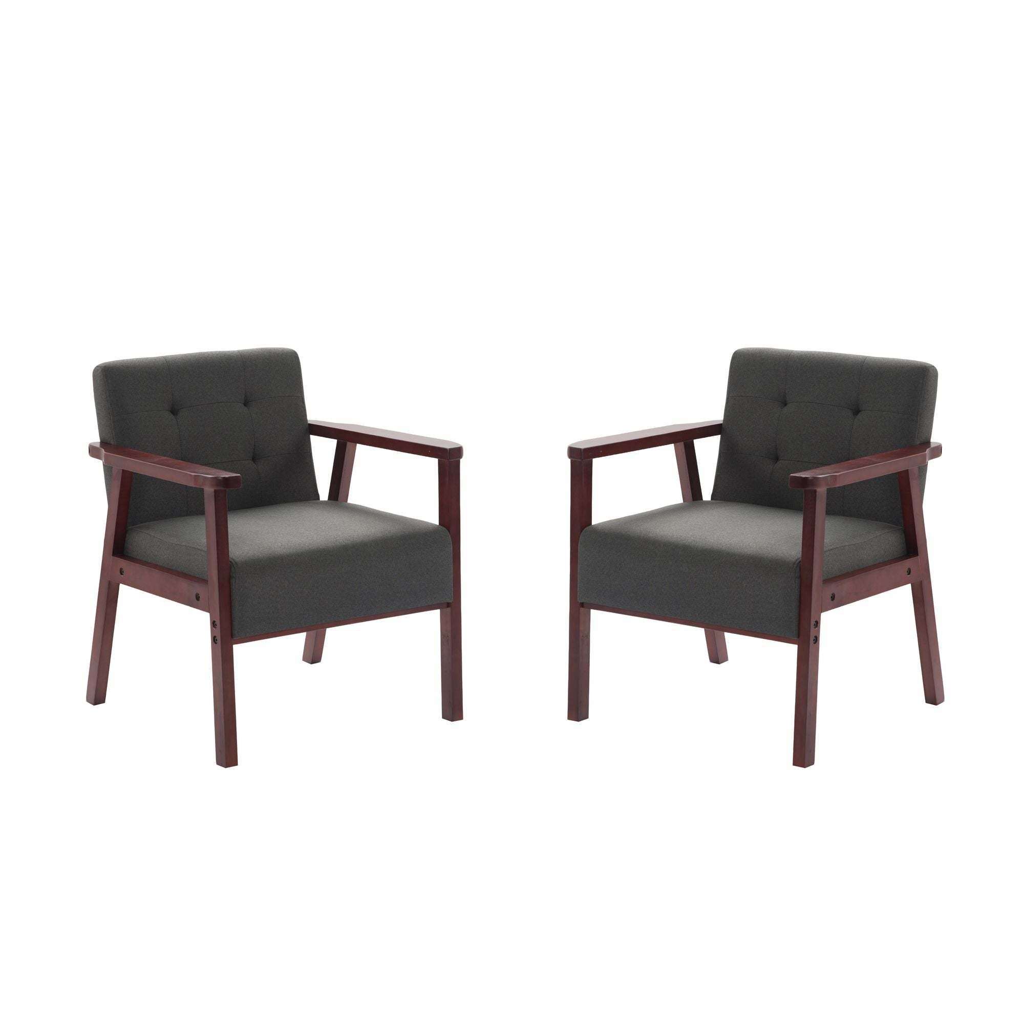 Wood Frame Accent Armchair