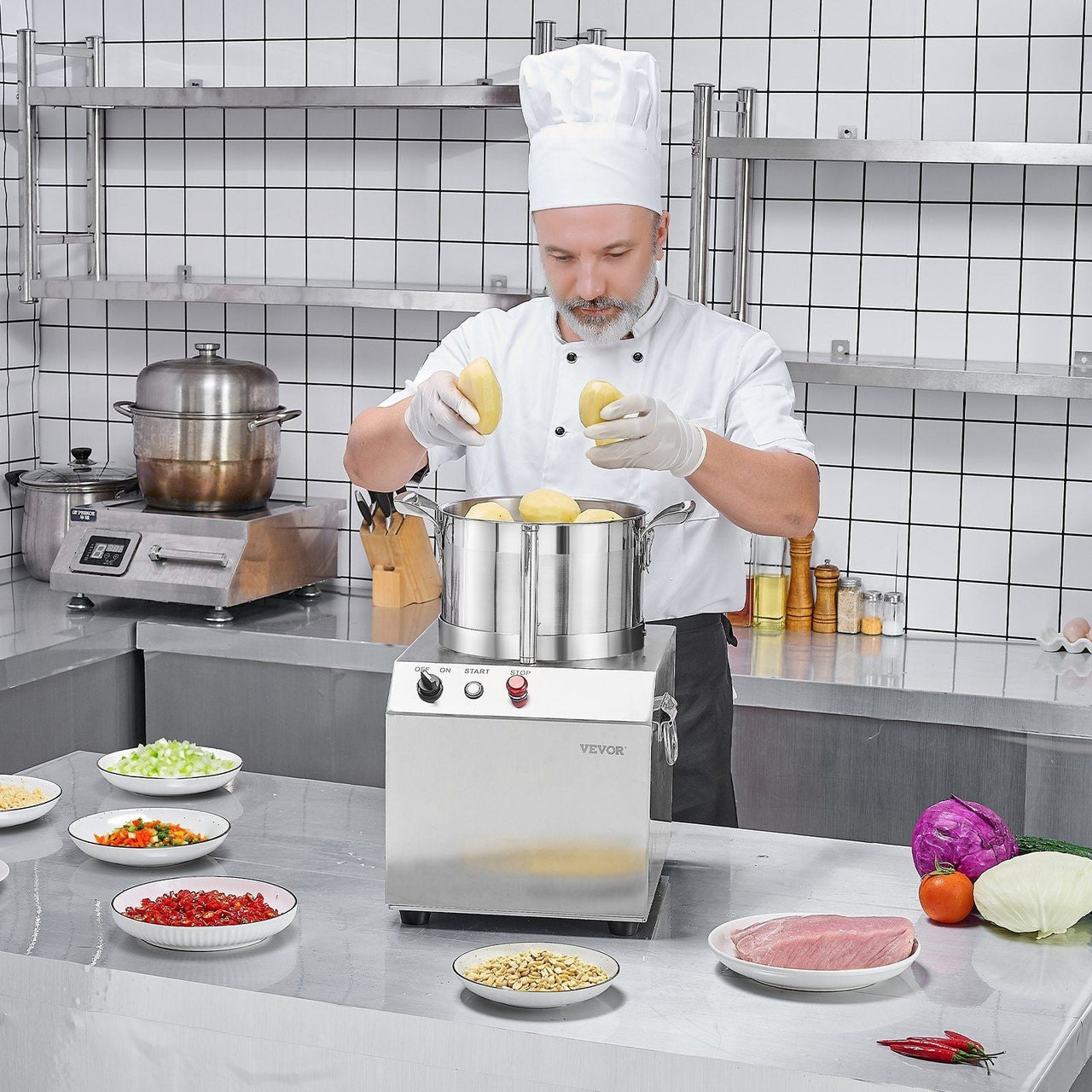 Food Processor Vegetable Chopper 4.3 Quart F ood-G rade Stainless Steel Blender