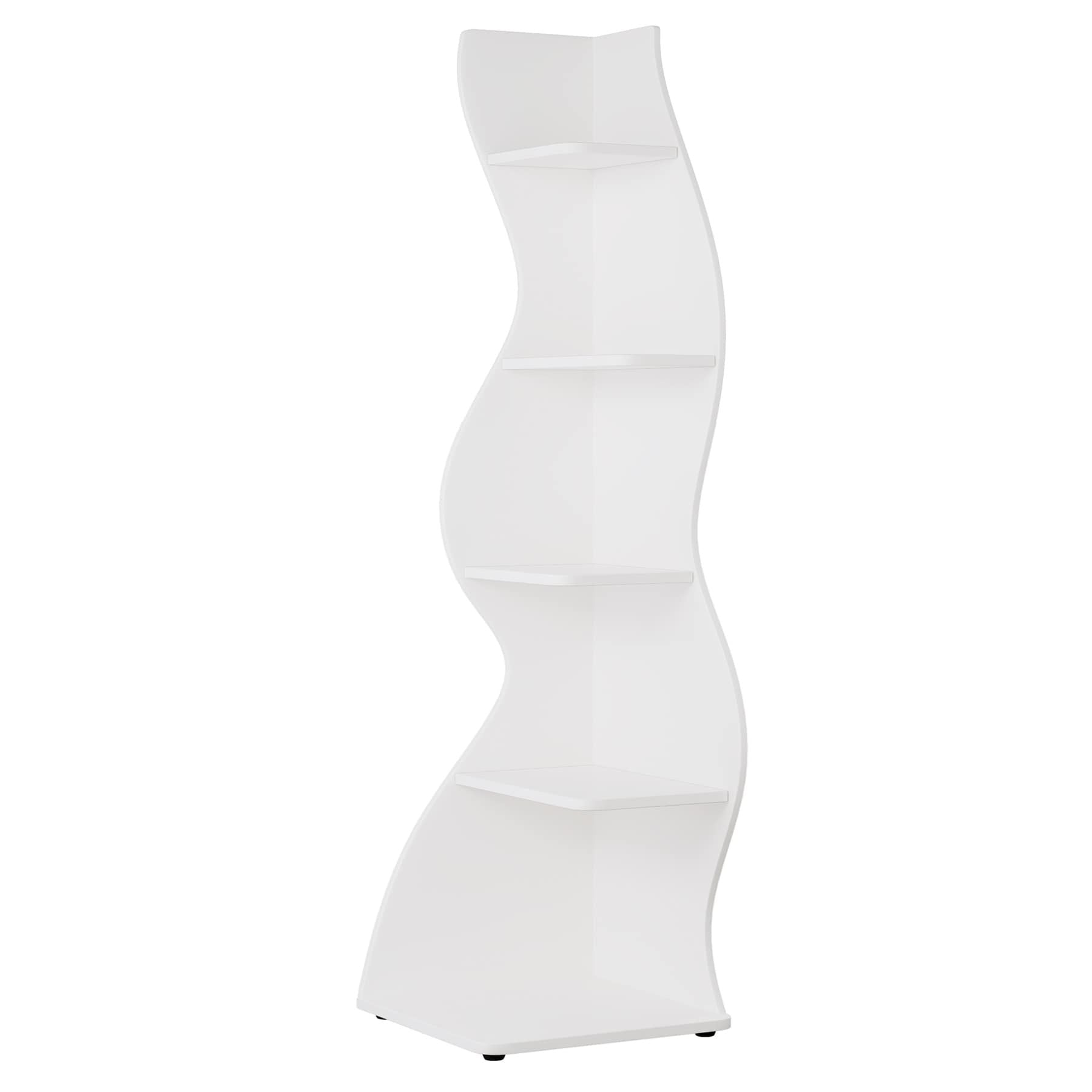 Modern Wall Corner Bookshelf Bookcase
