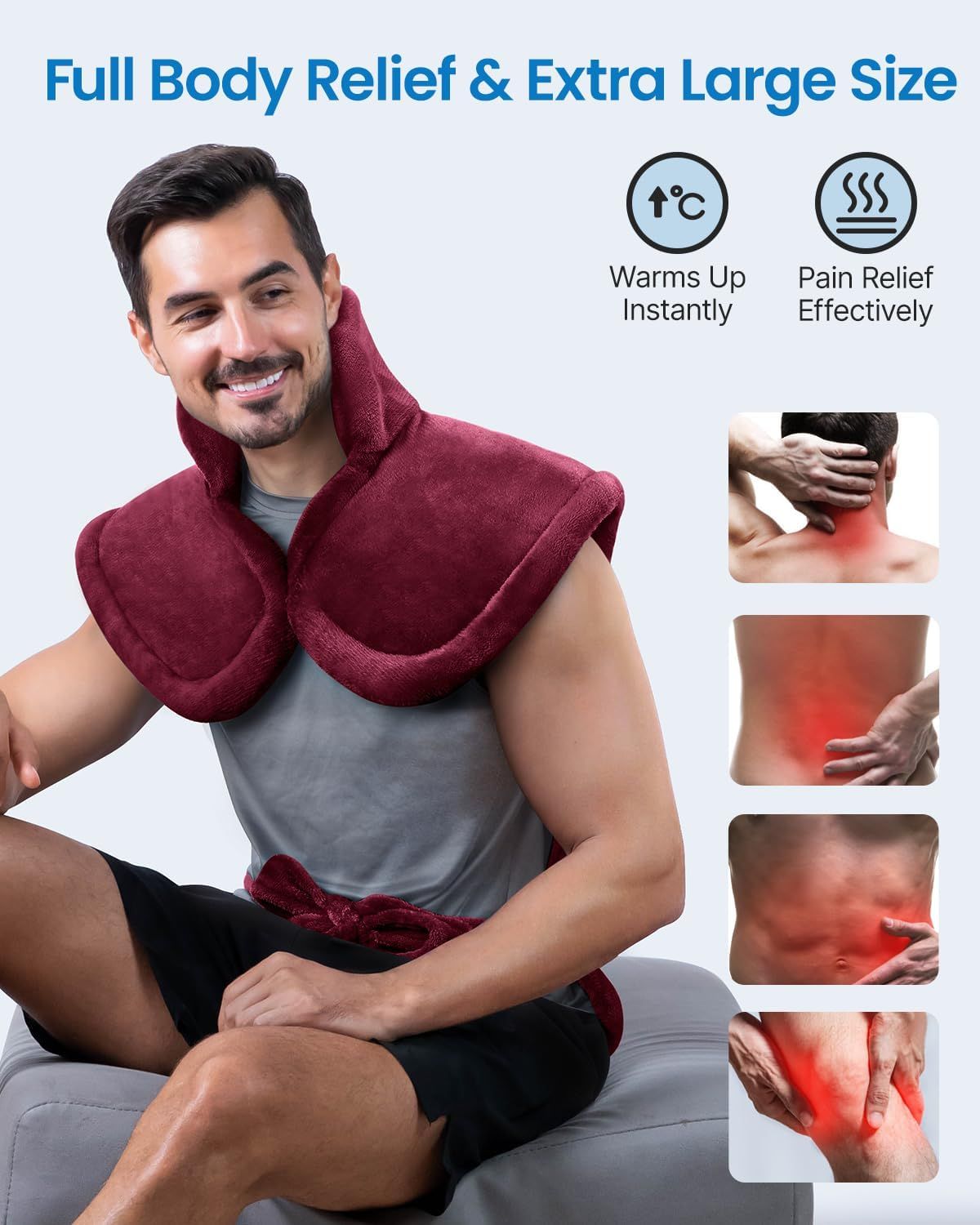 King Size Heating Pad for Back, Mothers Day Gifts for Mom Wife & Birthday Gifts for Men, FSA Eligible, 24