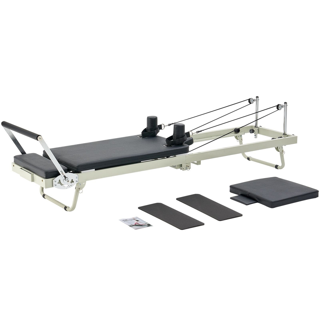 Foldable Pilates Reformer, Pilates Workout Machine for Home Gym Studio Use, Pilates Bed with Dual Resistance- Spring & Cord, Reformer Set for Advanced Users and Beginners, Up to 400 LBS
